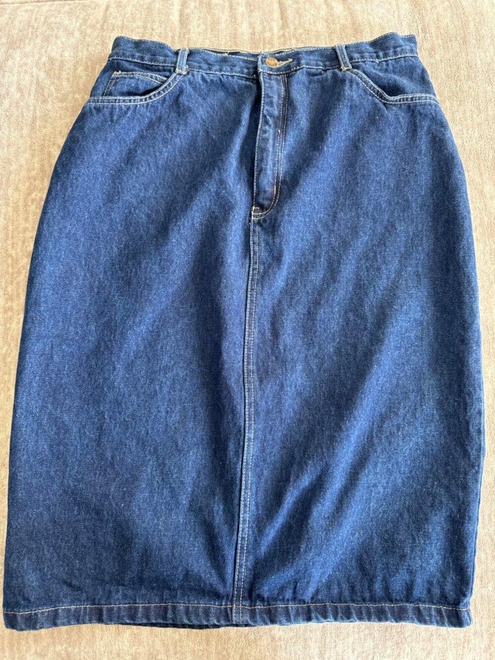 Vintage San Francisco Sport Midi Denim Jean Skirt Medium 100% Cotton